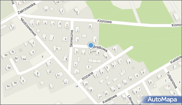 Szczodre, Bratkowa, 4, mapa Szczodre