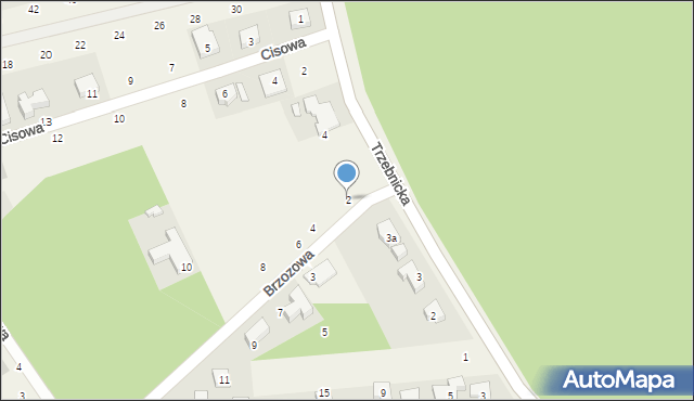 Szczodre, Brzozowa, 2, mapa Szczodre