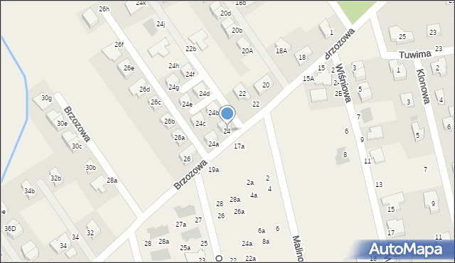 Szczodre, Brzozowa, 24, mapa Szczodre