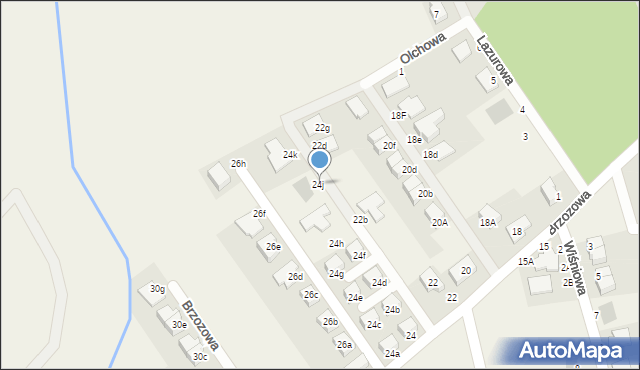 Szczodre, Brzozowa, 24j, mapa Szczodre