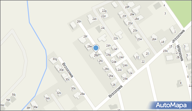 Szczodre, Brzozowa, 26d, mapa Szczodre