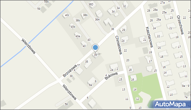 Szczodre, Brzozowa, 33, mapa Szczodre