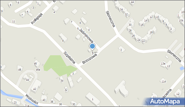 Szczytna, Brzozowa, 3, mapa Szczytna