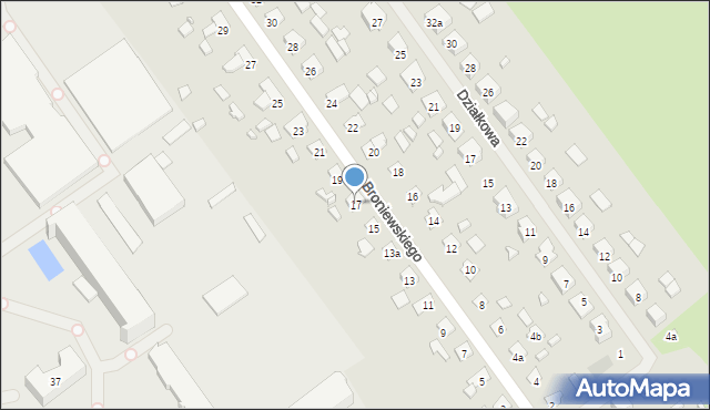 Szczytno, Broniewskiego Władysława, 17, mapa Szczytno