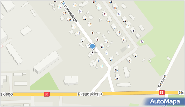 Szczytno, Broniewskiego Władysława, 5, mapa Szczytno