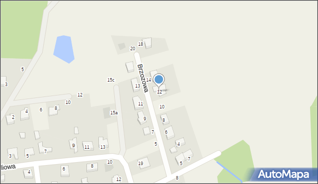 Szklary Górne, Brzozowa, 12, mapa Szklary Górne