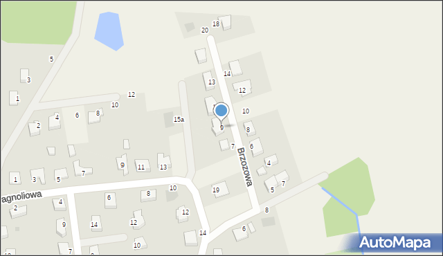 Szklary Górne, Brzozowa, 9, mapa Szklary Górne