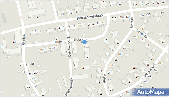 Szubin, Broniewskiego Władysława, 4, mapa Szubin