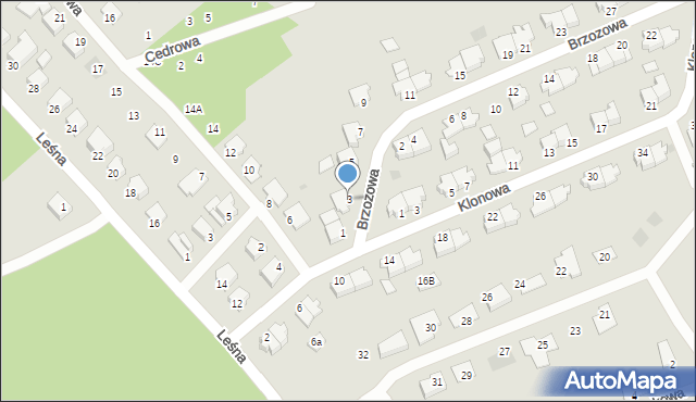 Szubin, Brzozowa, 3, mapa Szubin