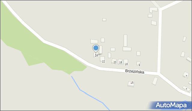 Szydłów, Brzezińska, 24, mapa Szydłów