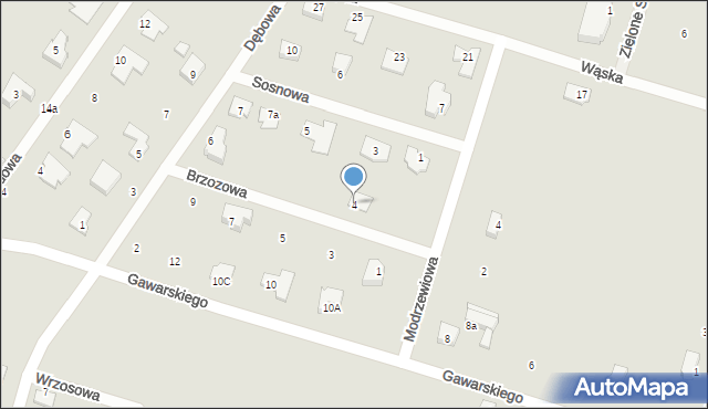 Tarczyn, Brzozowa, 4, mapa Tarczyn