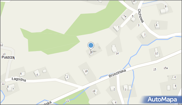 Targanice, Brzezińska, 16, mapa Targanice