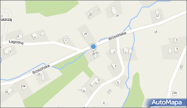 Targanice, Brzezińska, 19, mapa Targanice