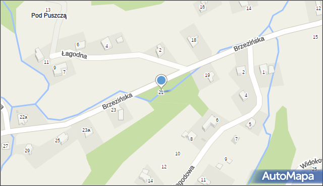 Targanice, Brzezińska, 21, mapa Targanice