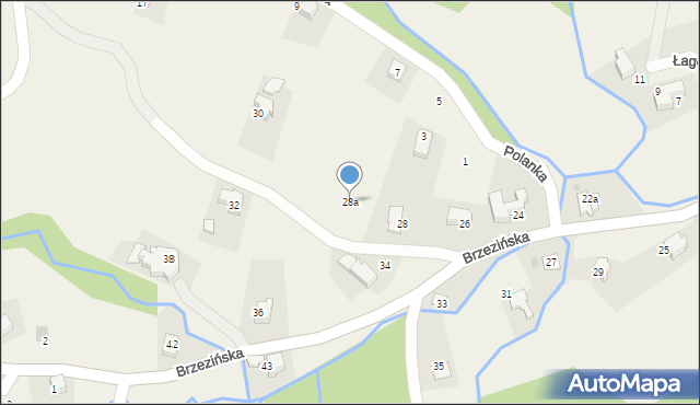 Targanice, Brzezińska, 28a, mapa Targanice