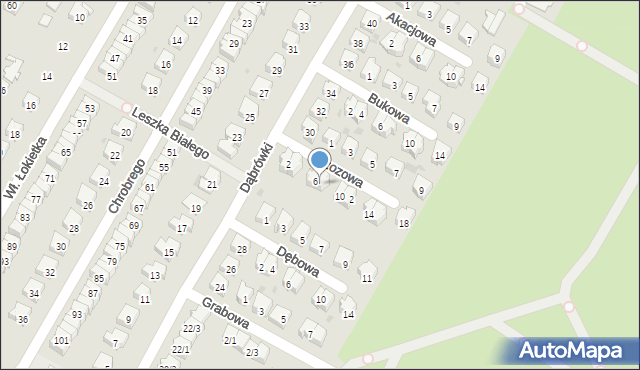 Tarnobrzeg, Brzozowa, 8, mapa Tarnobrzegu