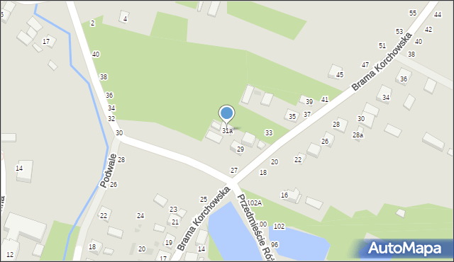 Tarnogród, Brama Korchowska, 31a, mapa Tarnogród