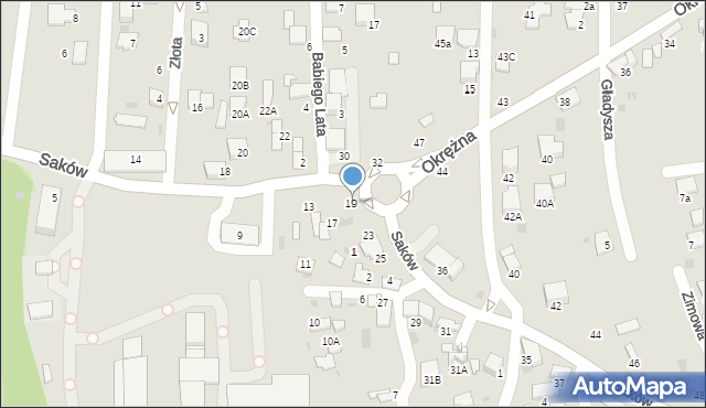 Tarnów, Braci Saków, 21, mapa Tarnów