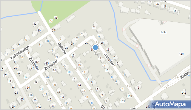 Tarnów, Braci Żmudów, 16, mapa Tarnów