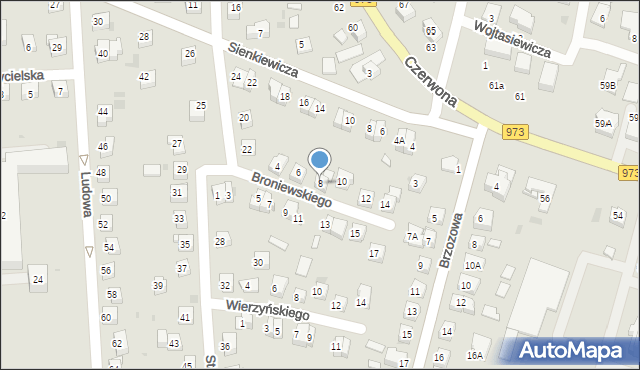 Tarnów, Broniewskiego Władysława, 8, mapa Tarnów