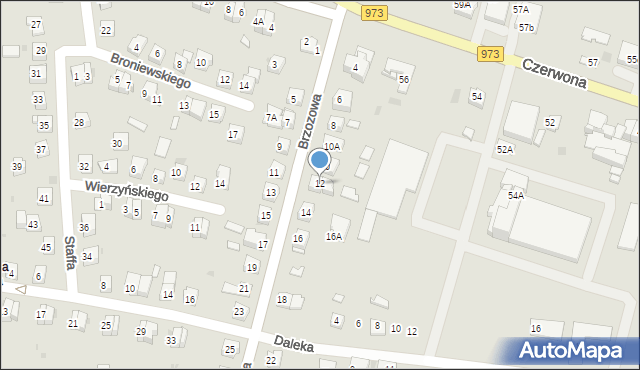 Tarnów, Brzozowa, 12, mapa Tarnów