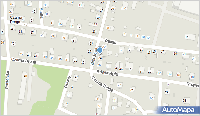 Tarnów, Brzozowa, 24, mapa Tarnów