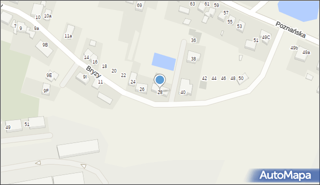 Tarnowo Podgórne, Bryzy Józefa, ks., 28, mapa Tarnowo Podgórne