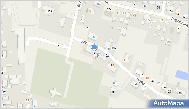 Tarnowo Podgórne, Bryzy Józefa, ks., 7, mapa Tarnowo Podgórne