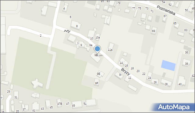 Tarnowo Podgórne, Bryzy Józefa, ks., 9C, mapa Tarnowo Podgórne