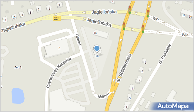 Tczew, Braci Grimm, 1b, mapa Tczew