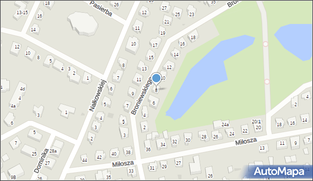 Tczew, Broniewskiego Władysława, 8, mapa Tczew