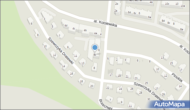 Tczew, Brzechwy Jana, 6c, mapa Tczew