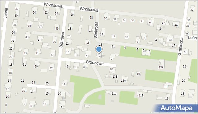 Tłuszcz, Brzozowa, 7, mapa Tłuszcz