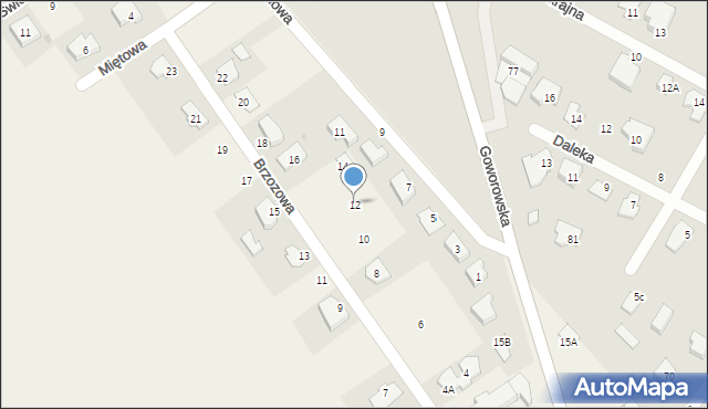 Tobolice, Brzozowa, 12, mapa Tobolice