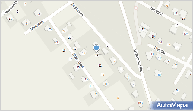 Tobolice, Brzozowa, 14, mapa Tobolice