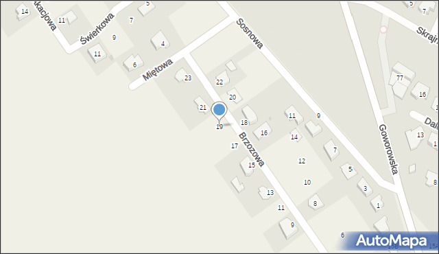 Tobolice, Brzozowa, 19, mapa Tobolice