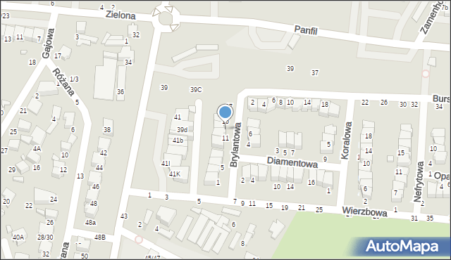Tomaszów Mazowiecki, Brylantowa, 13, mapa Tomaszów Mazowiecki
