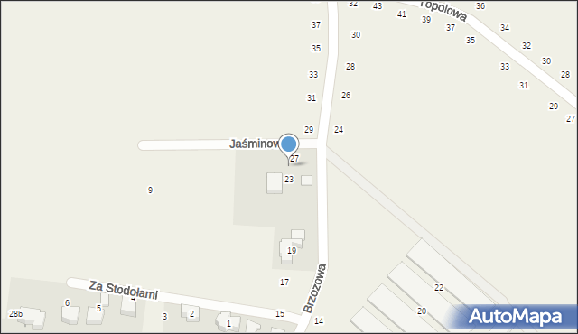 Tomaszowice, Brzozowa, 25, mapa Tomaszowice