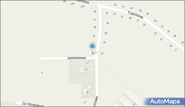 Tomaszowice, Brzozowa, 29, mapa Tomaszowice