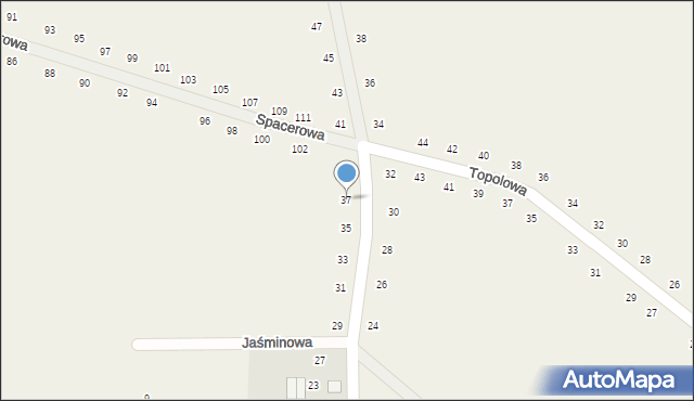 Tomaszowice, Brzozowa, 37, mapa Tomaszowice