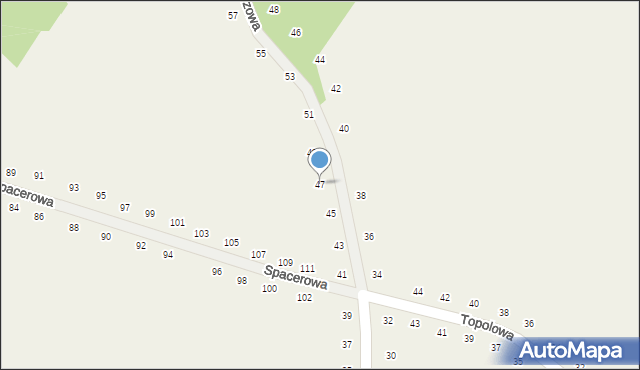 Tomaszowice, Brzozowa, 47, mapa Tomaszowice