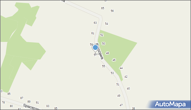 Tomaszowice, Brzozowa, 57, mapa Tomaszowice