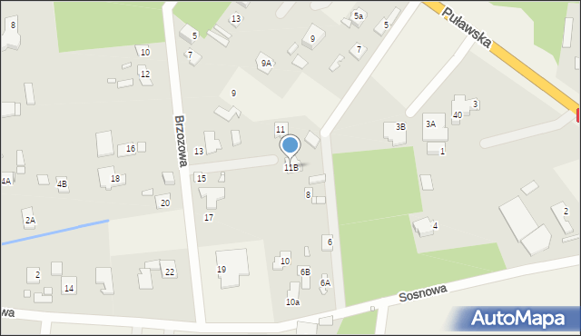 Tomice, Brzozowa, 11B, mapa Tomice