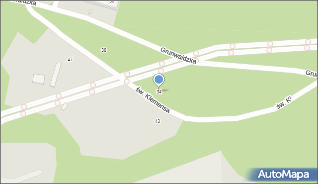 Toruń, Braci Śniadeckich Jana i Jędrzeja, 34, mapa Torunia