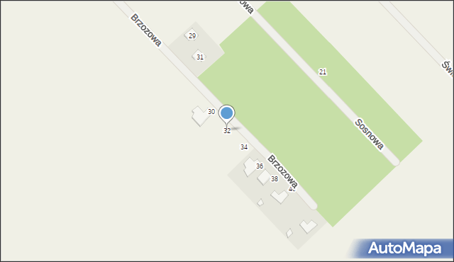 Troniny, Brzozowa, 32, mapa Troniny