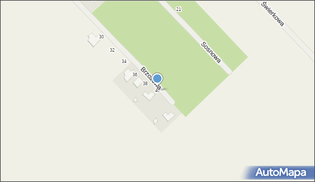 Troniny, Brzozowa, 40, mapa Troniny