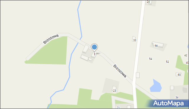 Trzcianka, Brzozowa, 1, mapa Trzcianka