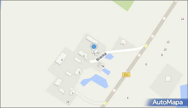 Trzepowo, Bracka, 2, mapa Trzepowo
