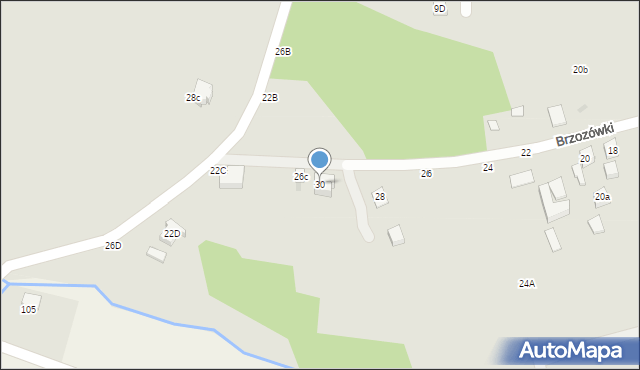 Tuchów, Brzozówki, 30, mapa Tuchów