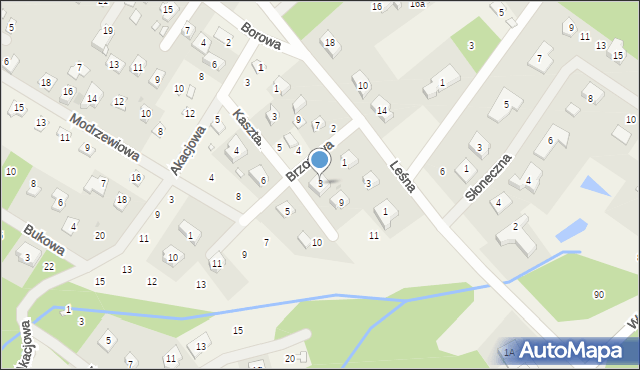 Tuczno, Brzozowa, 3, mapa Tuczno